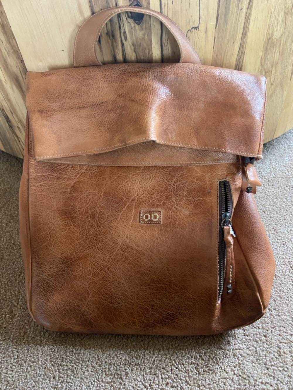 Bed Stu Howie Backpack 100% Leather Rustic CHESTNUT BACKPACK - Picture 2 of 7